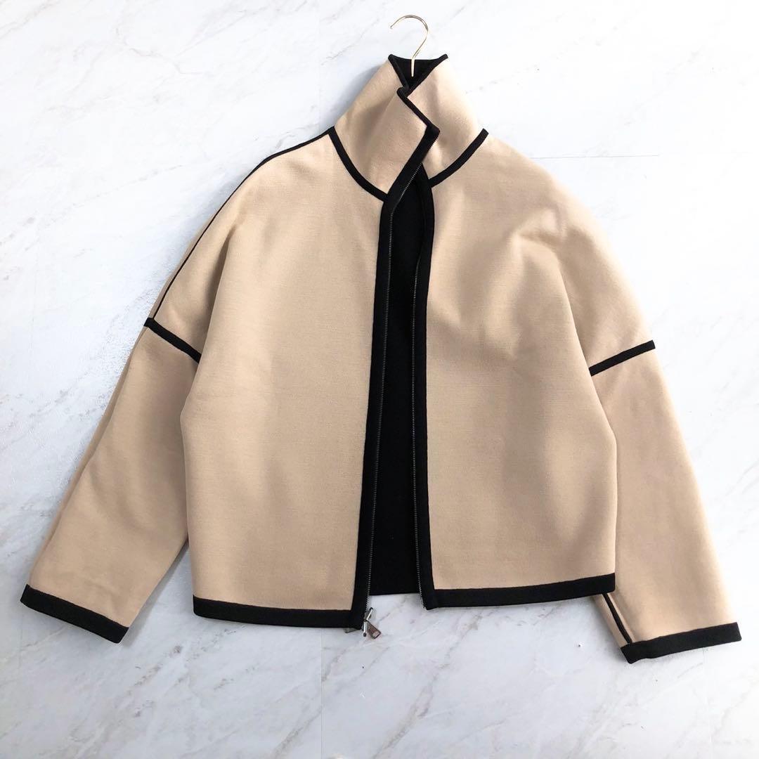 【最高峰✨️MaxMara 白タグ】 リバーシブル ジャケット ウール ジップ