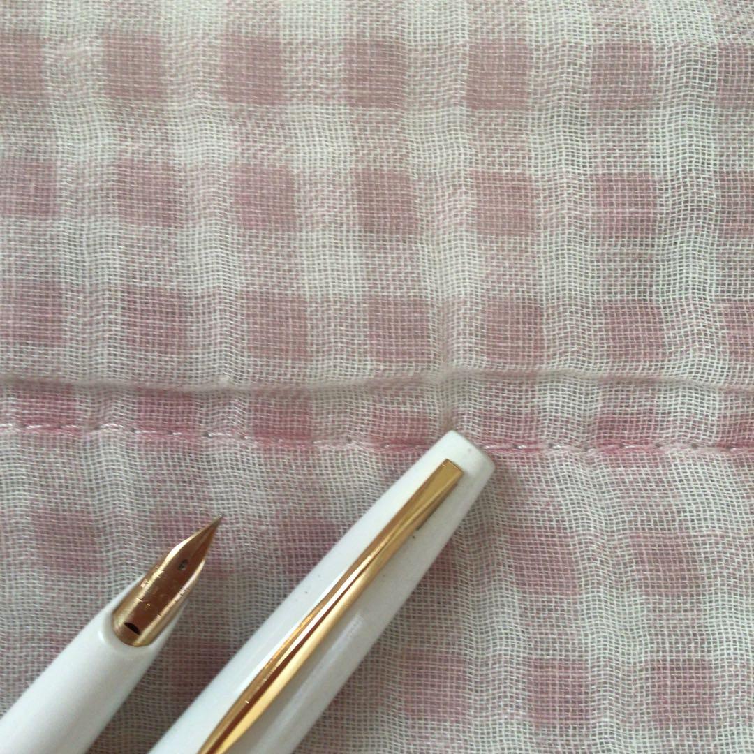 パイロット 14K 14金 万年筆 ショート 細字 F 木柄 白軸 レディ 廃盤