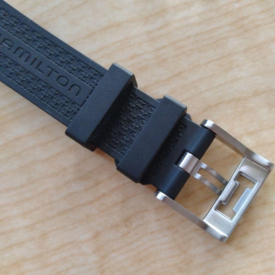 ハミルトン カーキ ネイビー スキューバ オート ラバーベルト 　ラグ幅20mm