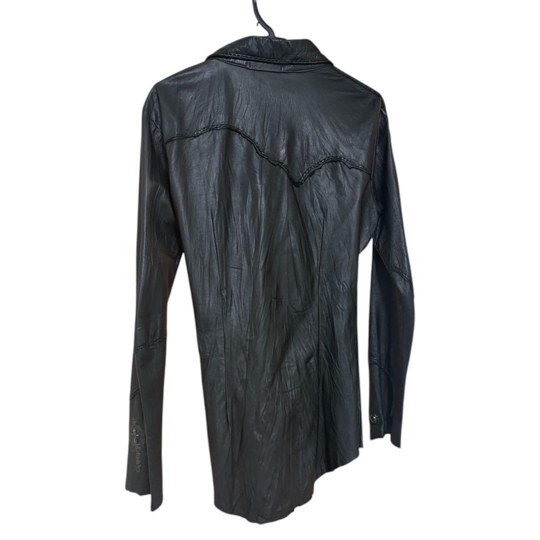 14th addiction レザー 装飾 シャツ archive