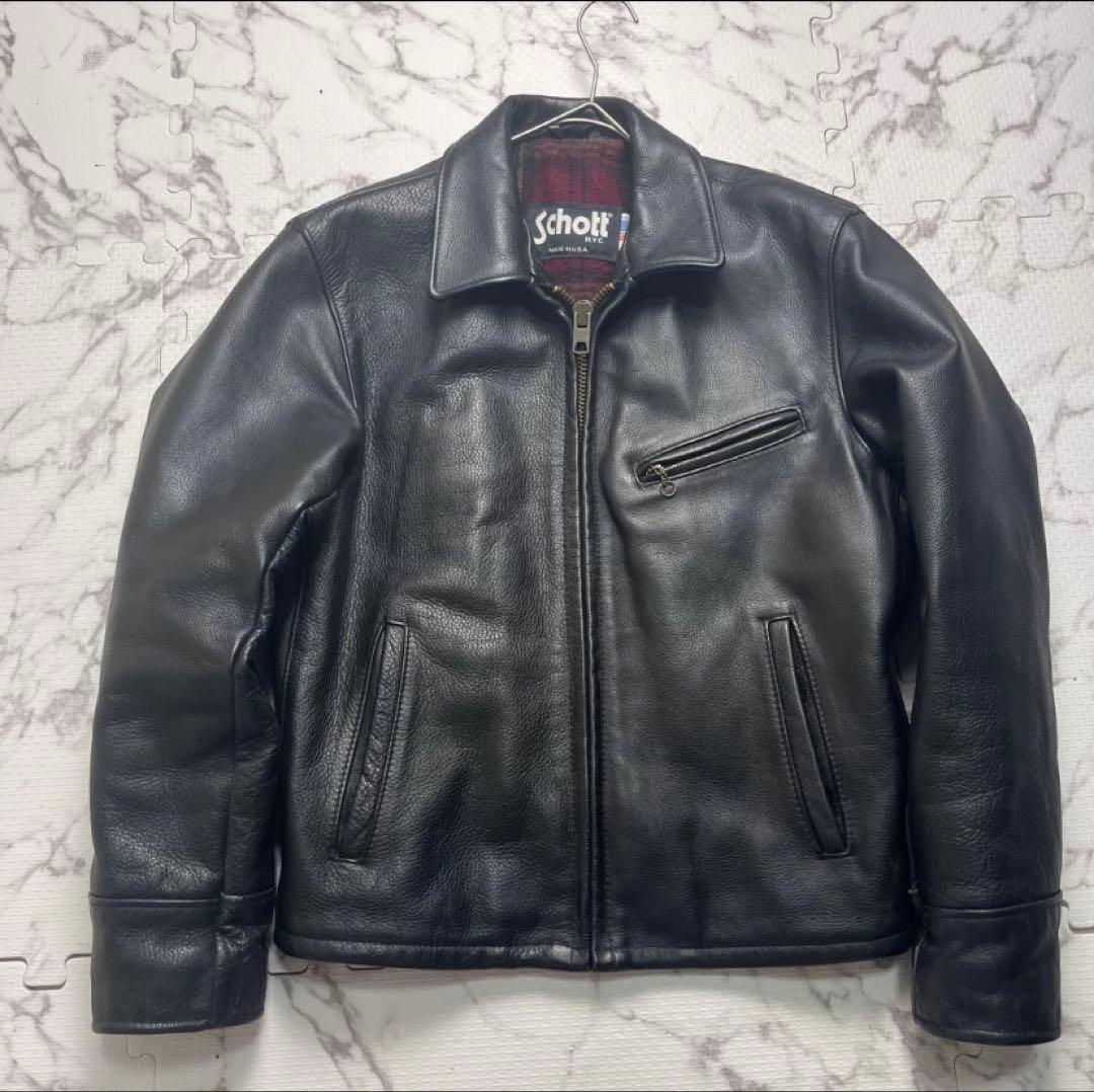 フランク【米国製】schott トラッカージャケット 681 黒