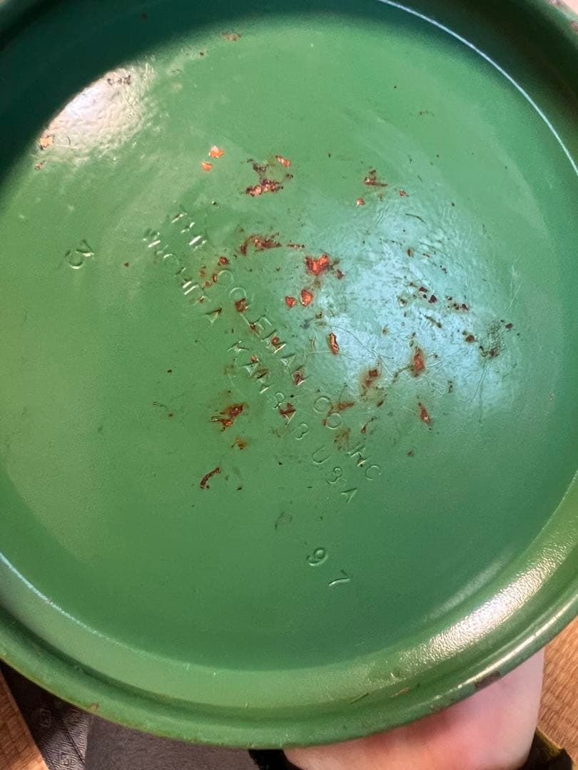 Coleman ランタン グリーン 風防付　アメリカ製97年3月製造品