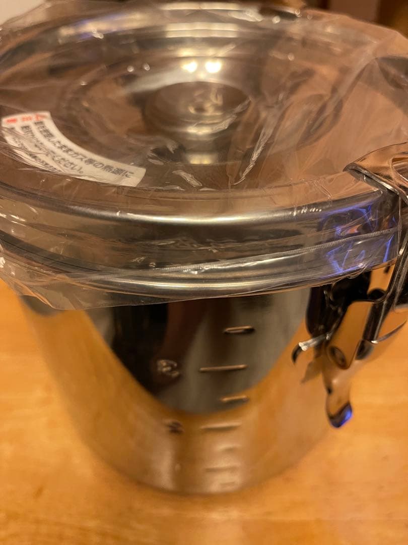 【新品】仔犬印 ステンレス製 4.4L 密閉保存容器
