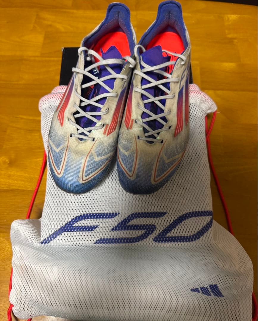 adidas F50 ホワイト/ブルー/レッド スパイクシューズ　25cm
