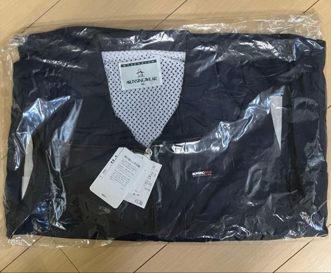 新品タグ付き80年代日本製デサントマンシングウエアネイビー ポケッタブルベストM