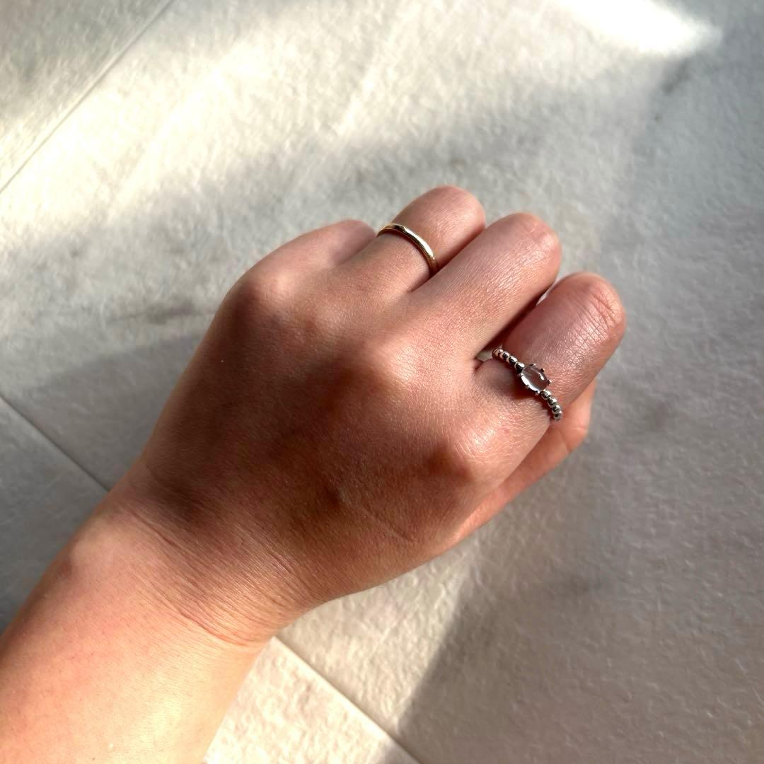 【ヴィンテージ】ムーンストーン SV925 6本爪リング