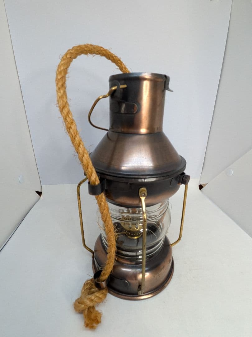 ☆b781、アンティークオイルランプ　ブロンズヴィンテージ古民家古道具 　レトロ