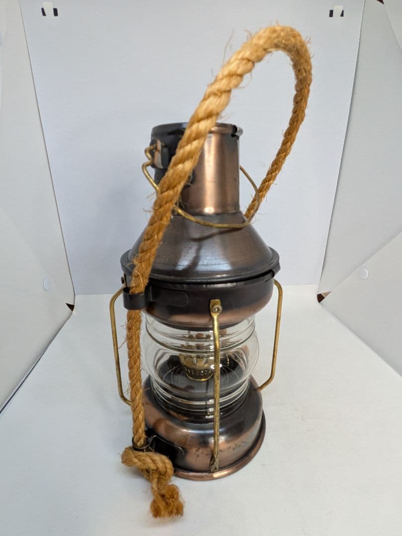 ☆b781、アンティークオイルランプ　ブロンズヴィンテージ古民家古道具 　レトロ