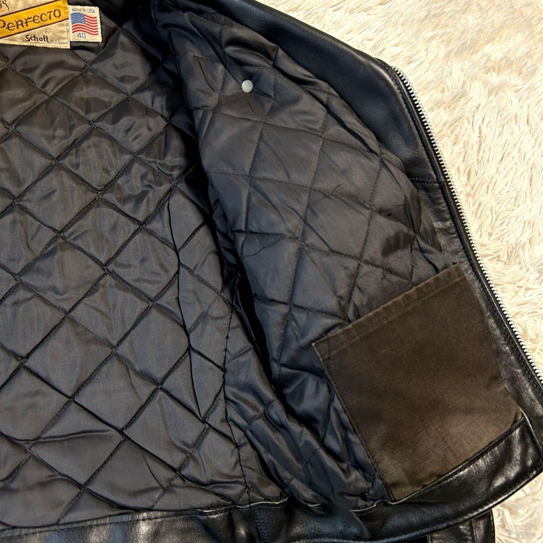 Schott 613 40 牛タグ ワンスター ダブルライダースジャケット