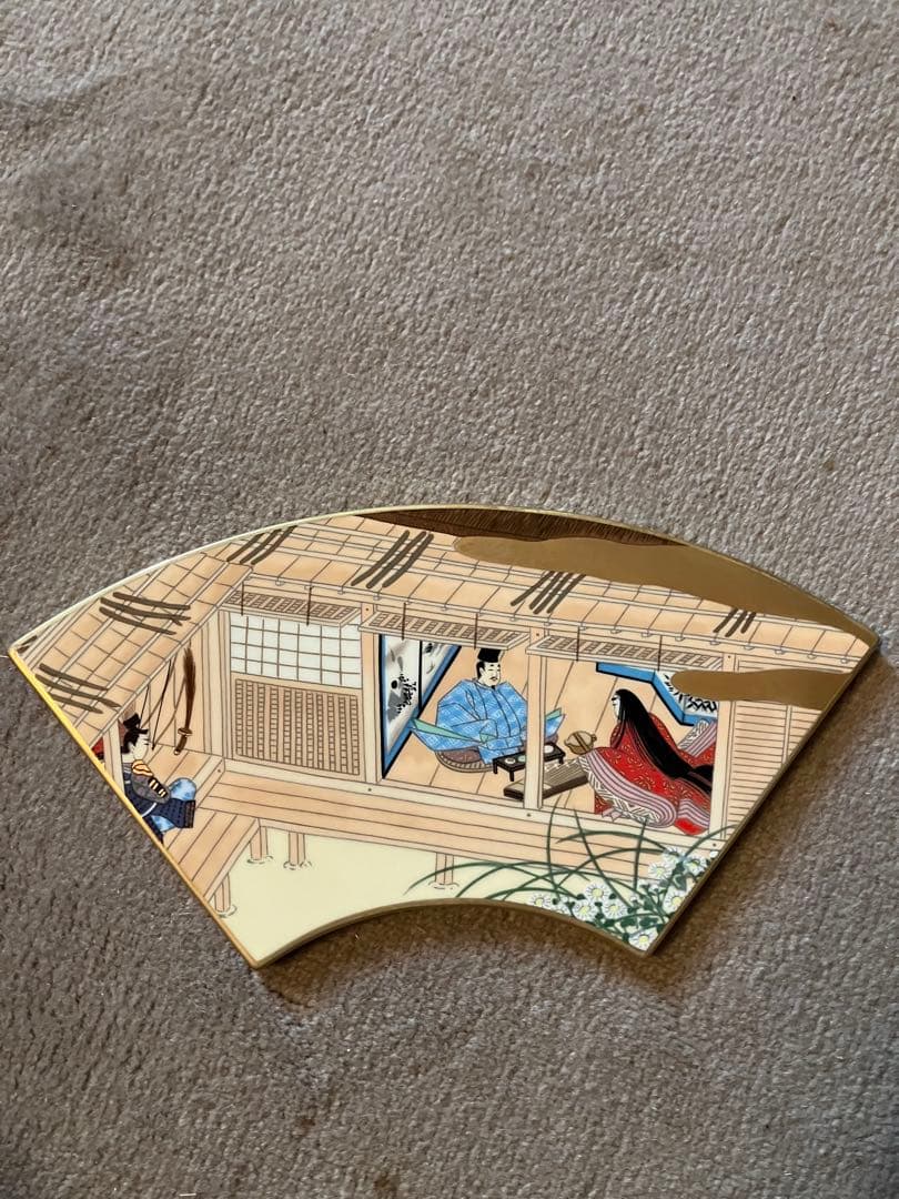 「平家物語扇面絵」高級磁器製絵皿 10枚セット 予約限定版(全13枚中3枚欠品)