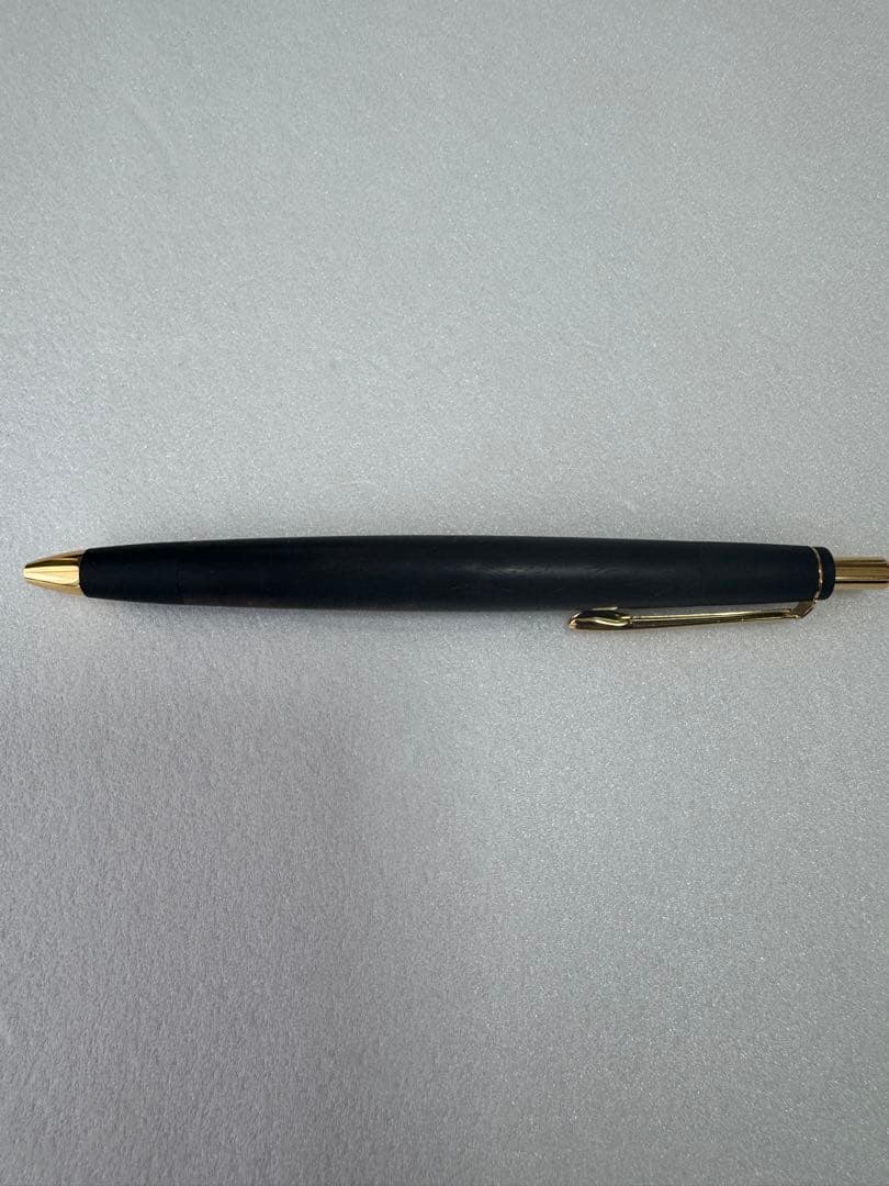 ボナン　黒柿　縮み杢　極上　ボールペン　真鍮金具　完品