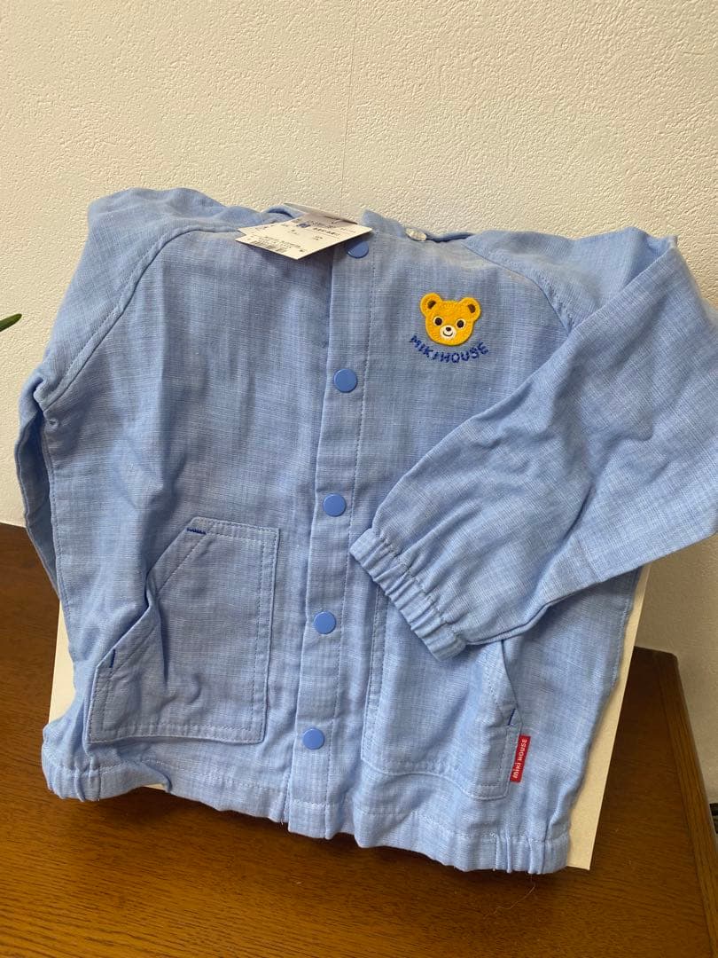 ⭐︎ミキハウス⭐︎車柄パンツと水色ジャケットセット 90サイズ
