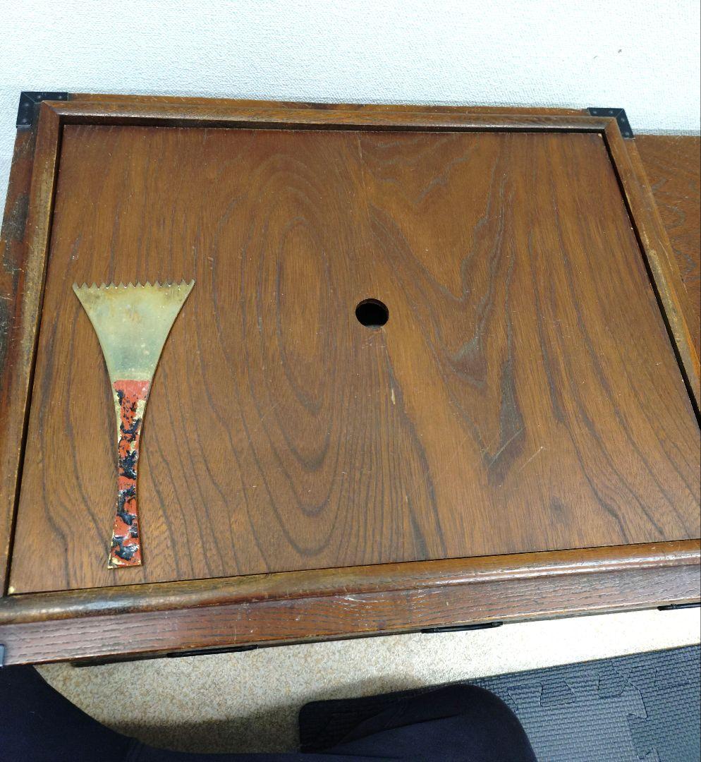 昭和レトロなアンティーク木製長火鉢　＆Peace