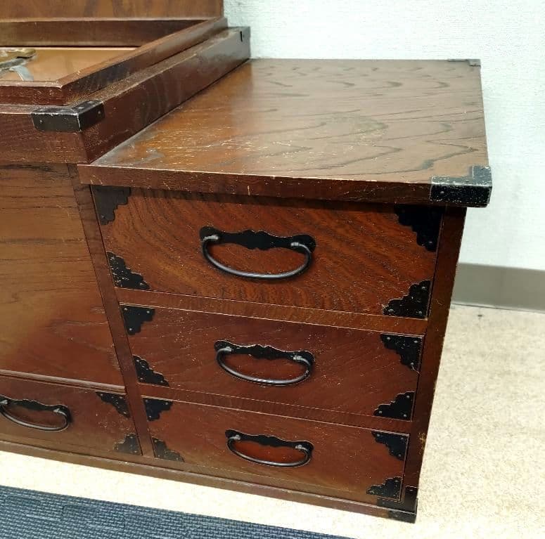 昭和レトロなアンティーク木製長火鉢　＆Peace