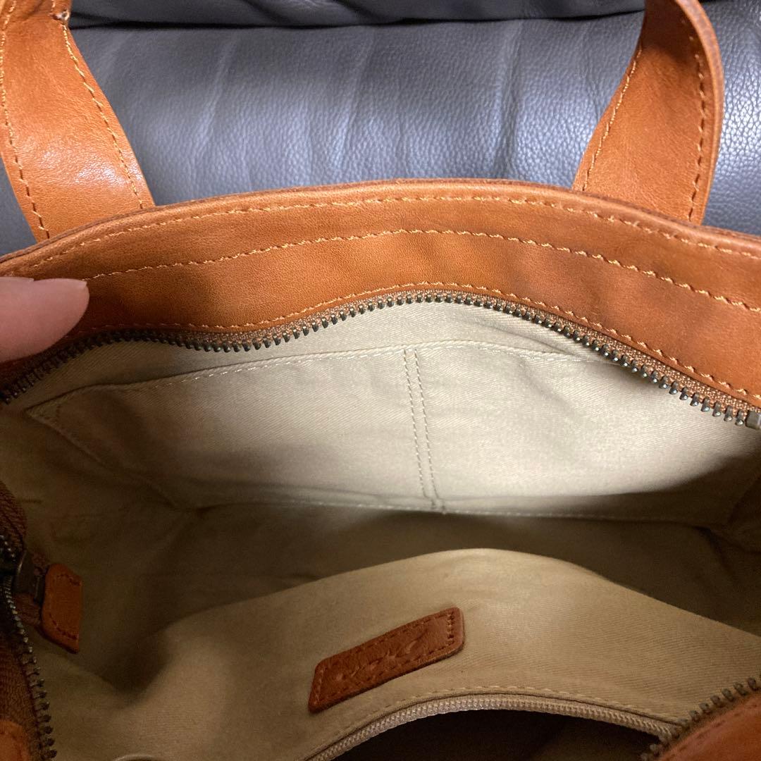 ☆れるです Dakota レザー ハンドバッグ キャメル