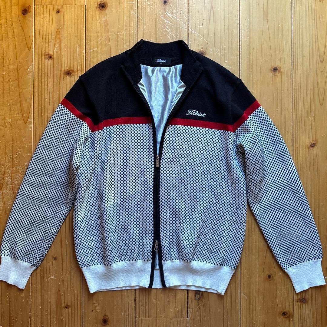 【嵐 】タイトリスト メンズ 蓄熱ニット フルジップジャケット LL