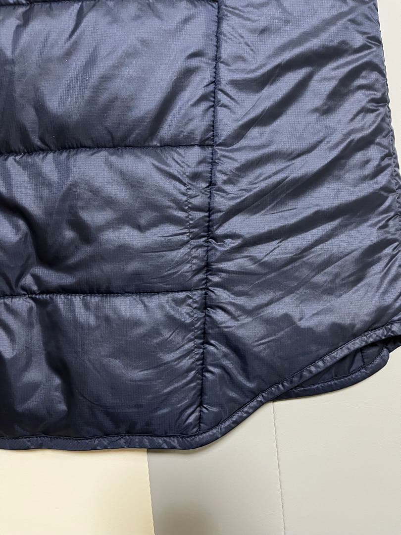 デサントDESCENTEオルテライン水沢ダウン半袖 ネイビー　インナーダウン　L