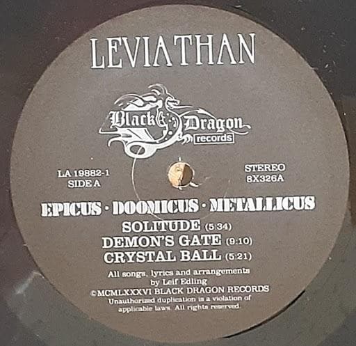 k*o様 80L0114-07　Candlemass レコード