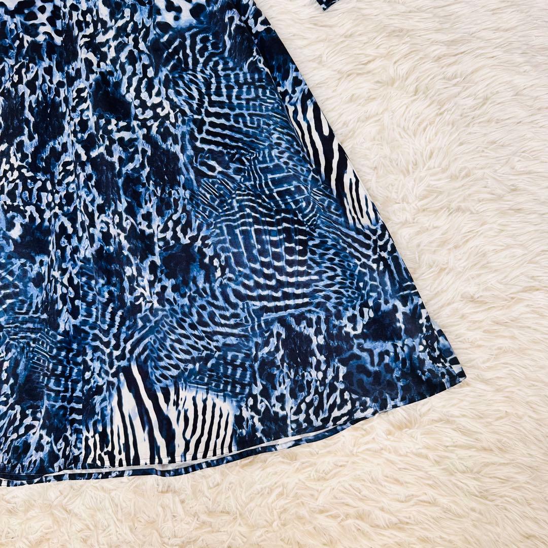 最高級 白タグ MAXMARA カシュクールワンピース 異素材 総柄 ベルト