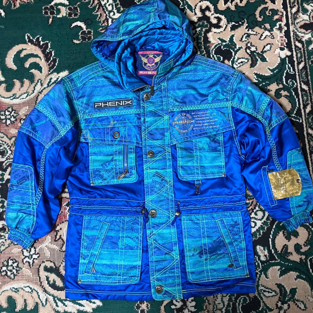 PHENIX ヴィンテージ スキー ウェア セットアップ 金刺繍　ラメ　レトロ