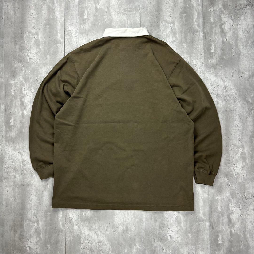 ラルフローレン 刺繍ロゴ ポロシャツ ラガーシャツ カーキ L 6133