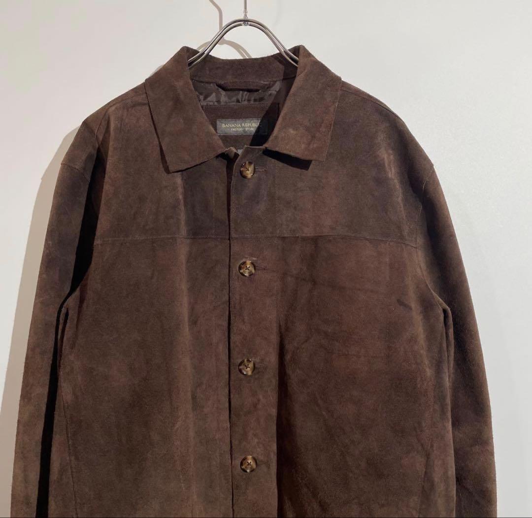 ゆ*る様 banana republic バナリパ　スウェードレザージャ