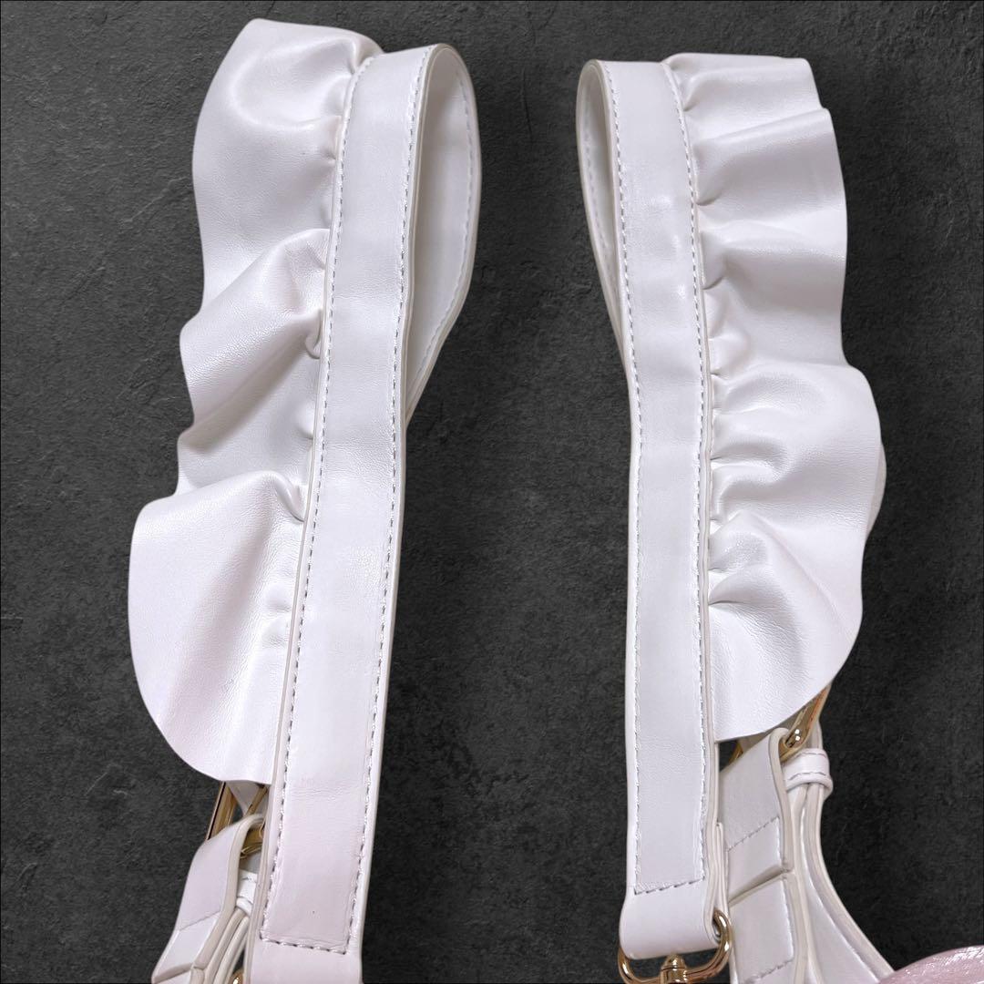 BOGUTA リボンウエストバッグ オーガンジー　ロリィタ　痛バ　S　ピンク