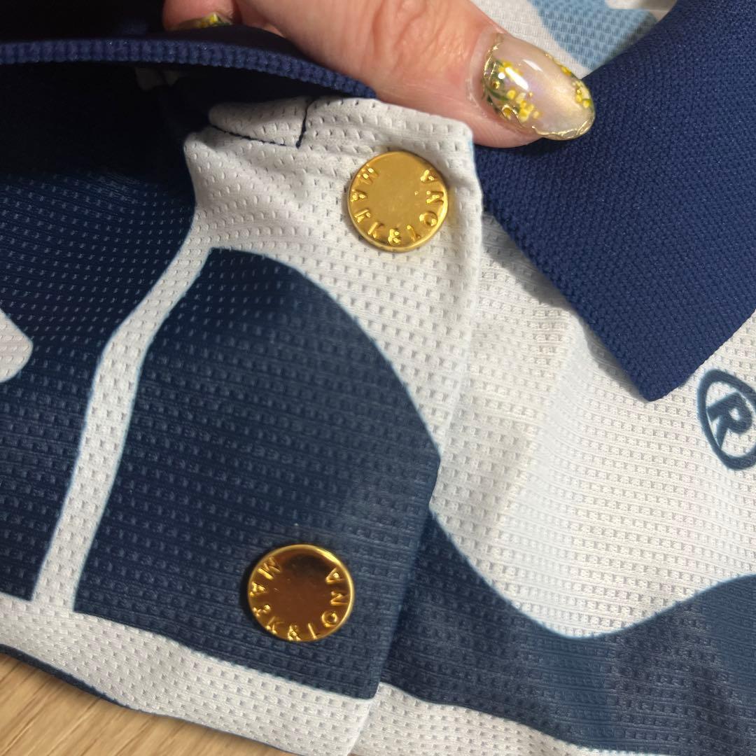 MARK & LONA スカルプリントポロシャツ　レディース　40