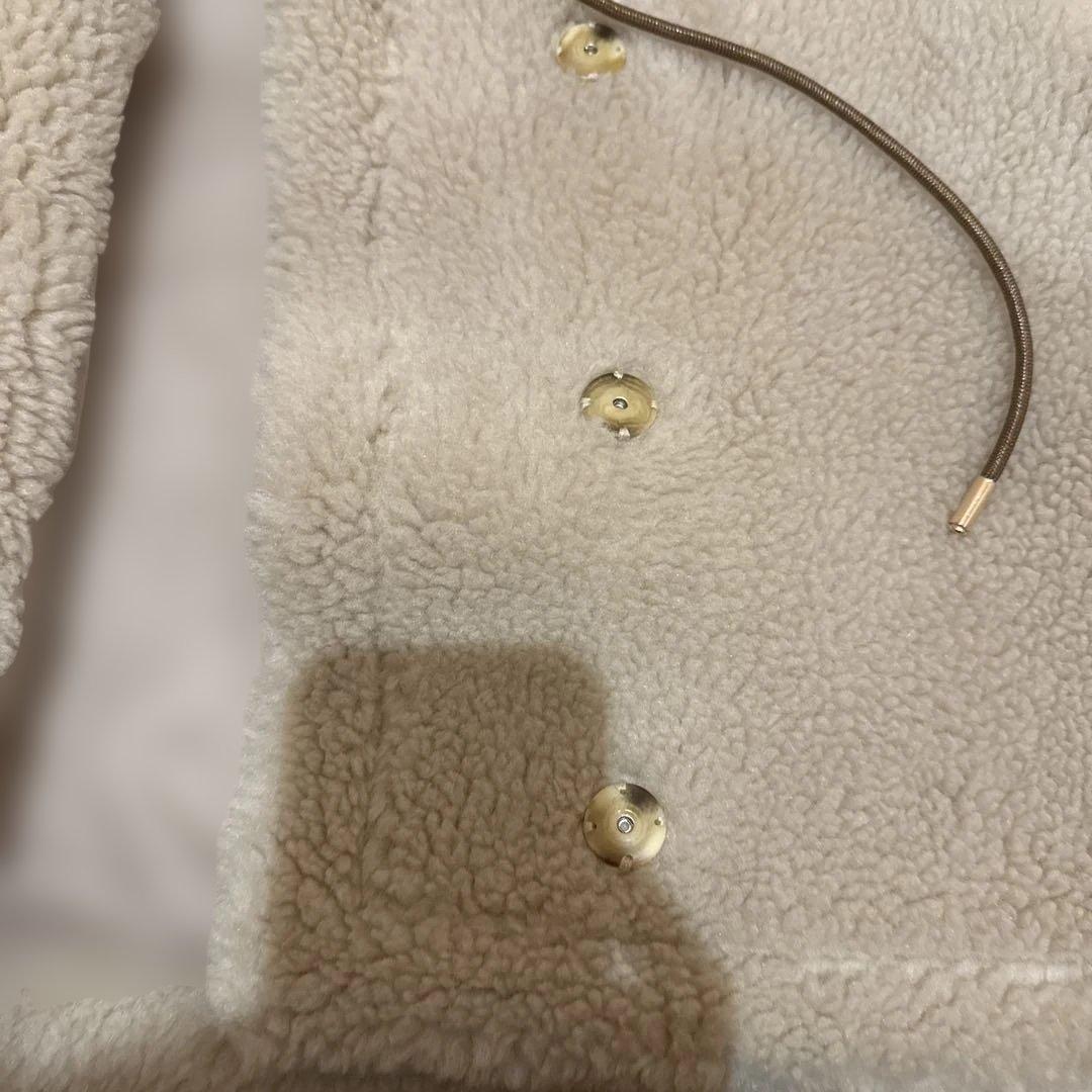 NUS フード付きボアベスト ベージュ