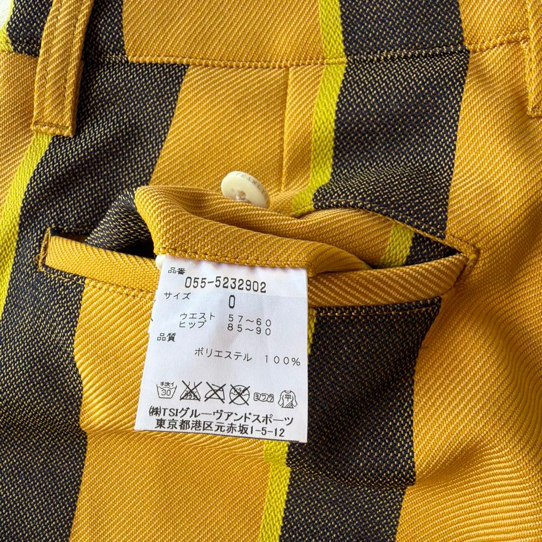 パーリーゲーツゴルフパンツ イエローと黒のストライプ