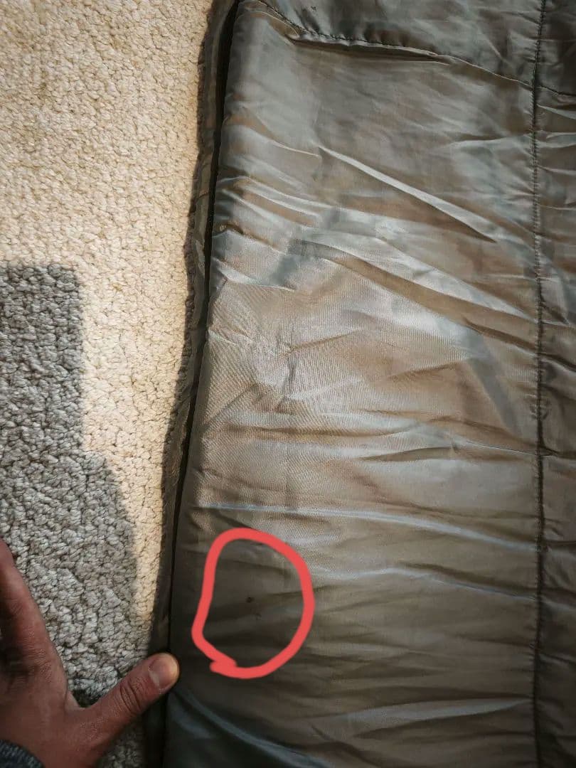 コールマン ハドソンダブル スリーピングバッグ 寝袋 グレー チェック柄内側