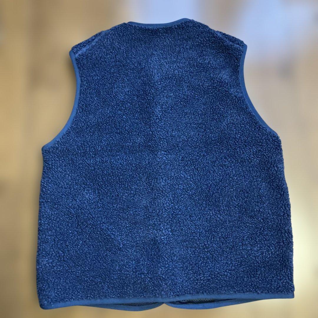 ヴァンソンエミレイユ ボアベスト　フリースベスト　ネイビー　40 大きめ