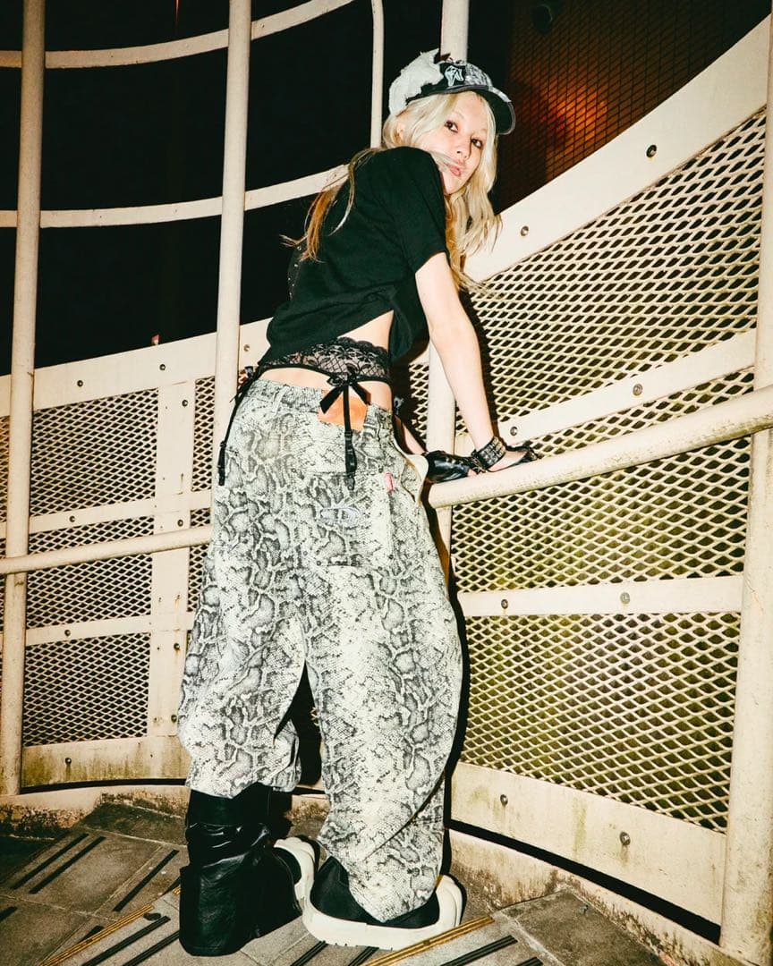 パンツ Double Knee Ballon Denim Pants