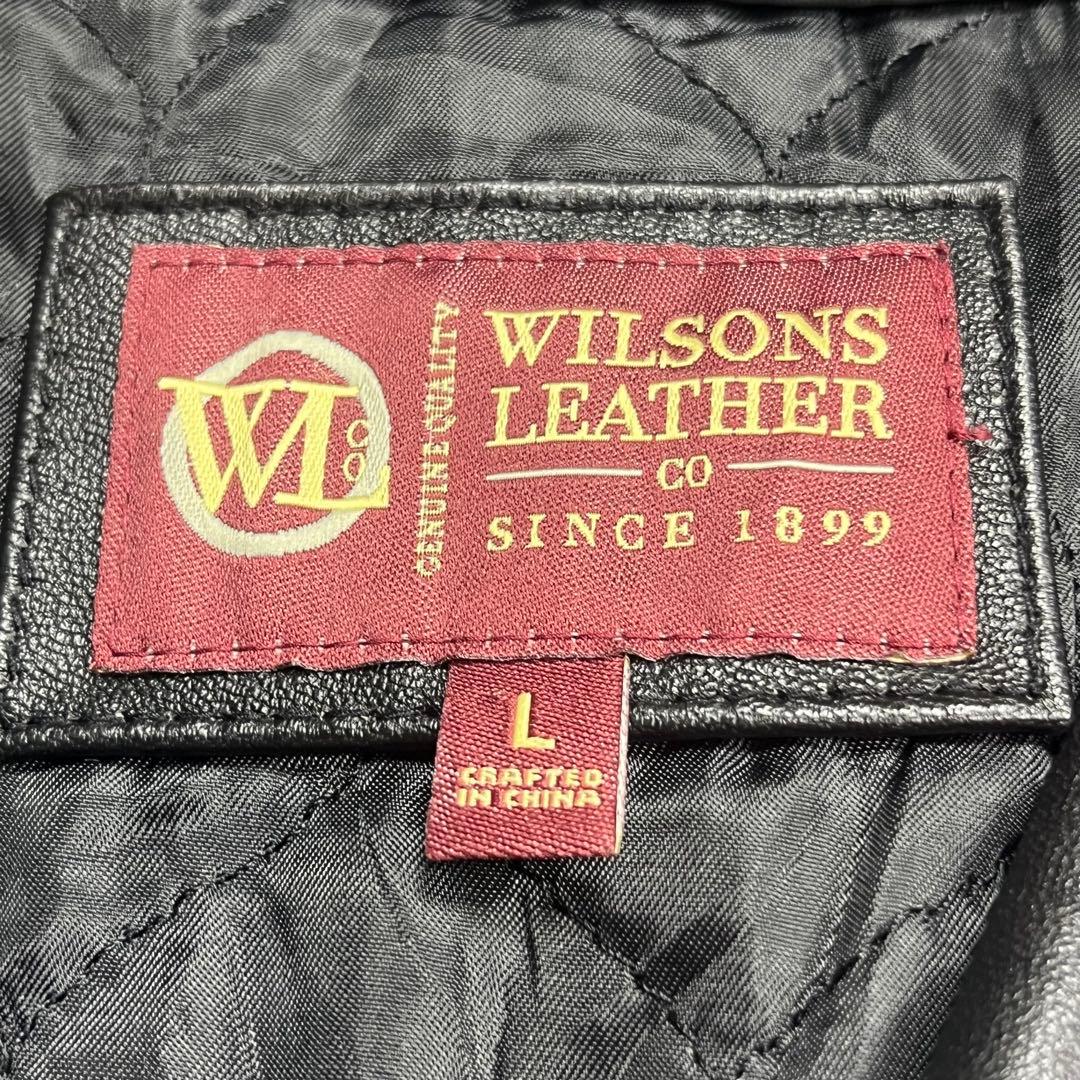WILSONS LEATHER レザー カーコート ジャケット ブラック L