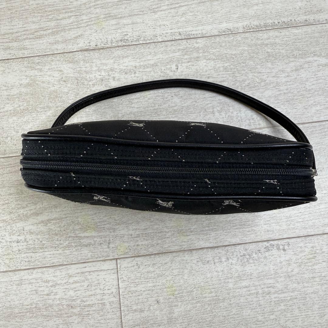 【未使用品】　バーバリーロンドン　ポーチ　パーティバッグ　ホースロゴ　キャンバス