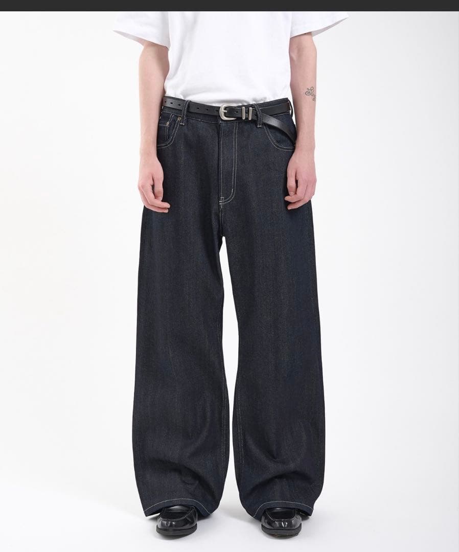 Regen Glanz リジットデニム インディゴブルー