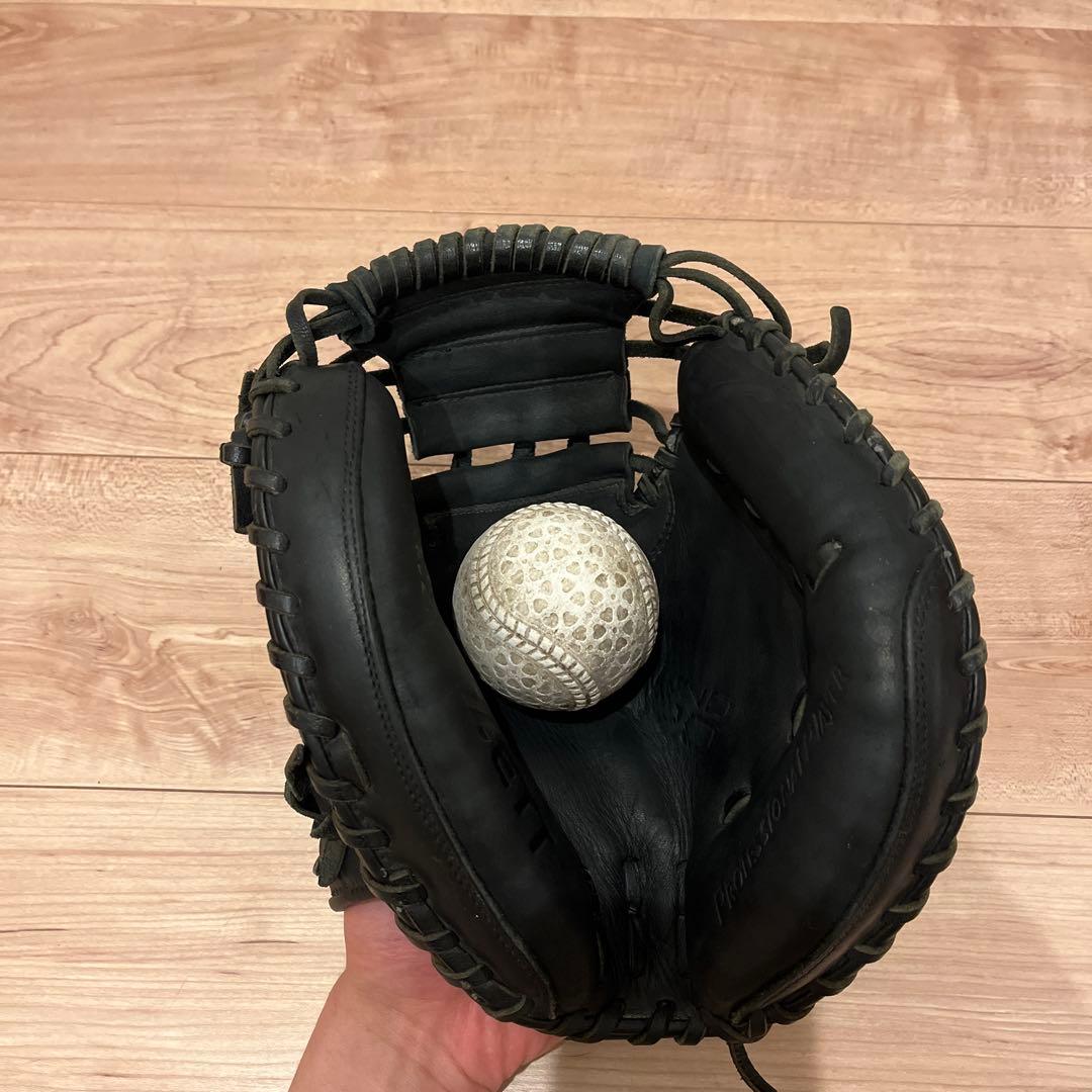 ZEET黒 軟式グローブキャッチャーミット