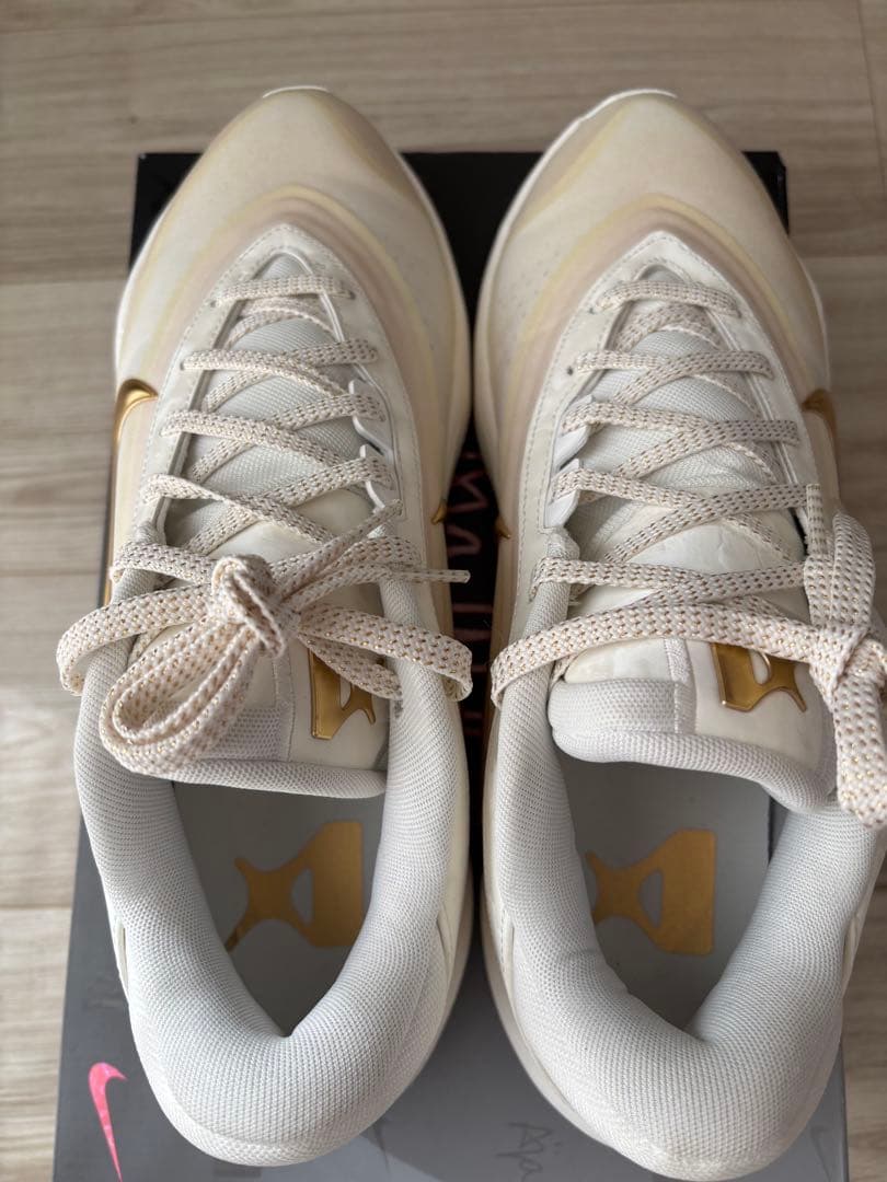 NIKE バッシュ A ONE EP(オフホワイト×ゴールド)メンズ28cm対応