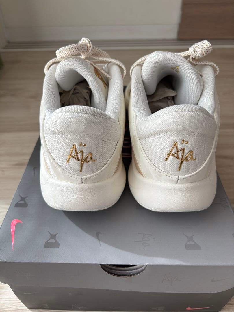 NIKE バッシュ A ONE EP(オフホワイト×ゴールド)メンズ28cm対応