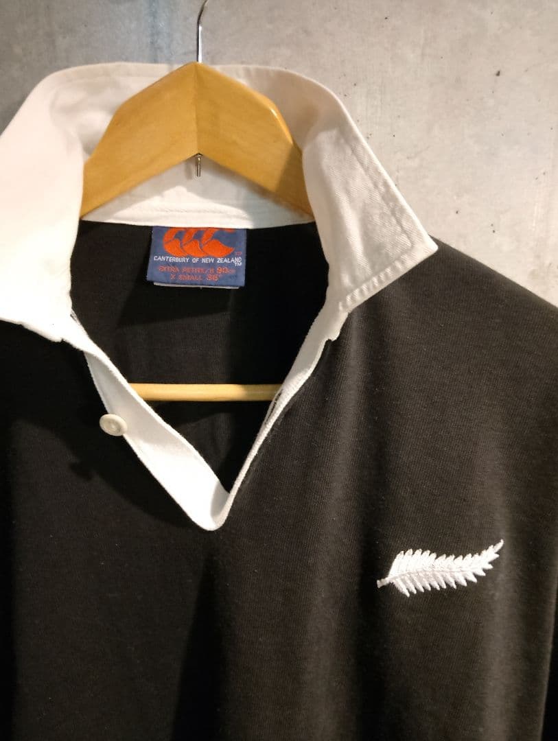 希少正規品　大人気　CANterbury オールブラックスラガーシャツ 送料無料