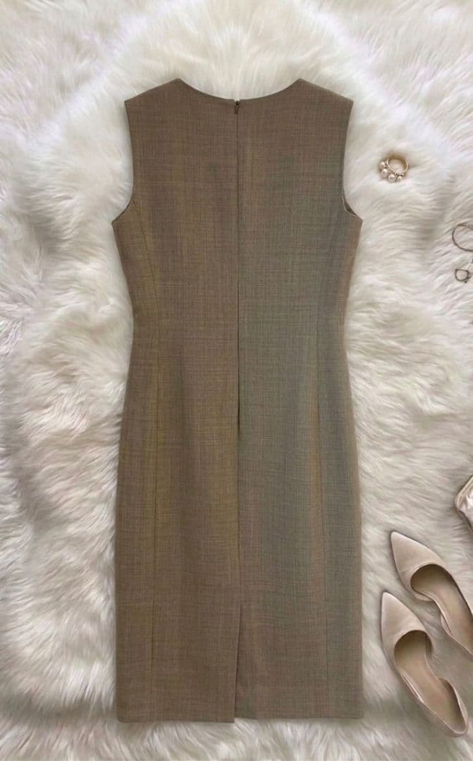 MAX MARA マックスマーラ　白タグ ウールシルク ワンピース　M相当