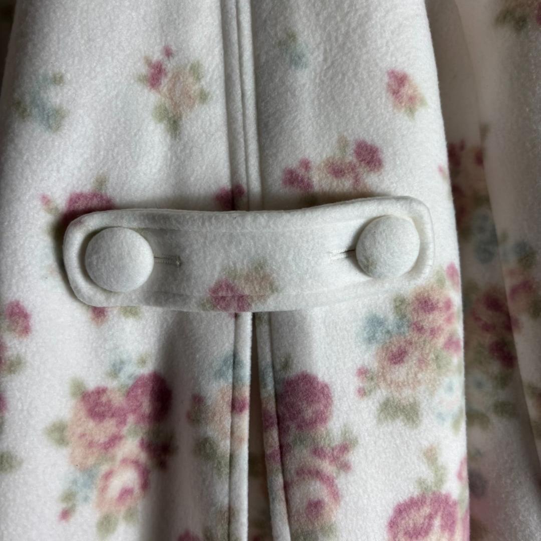 y2k　LIZ LISA リズリサ　花柄ファーポンチョ コート　姫系 平成ギャル