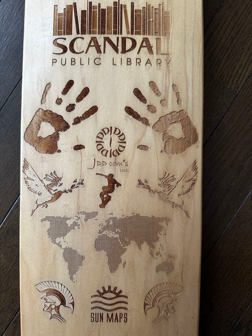 希少 レーザー彫刻デザイン スケボーデッキ JDDcom'sコラボ