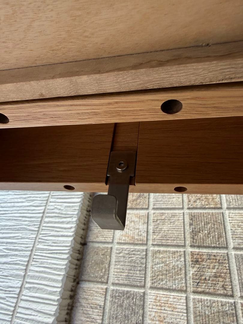 【廃盤・希少】無印良品 無垢材デスク（引出付）・オーク材 幅110cm