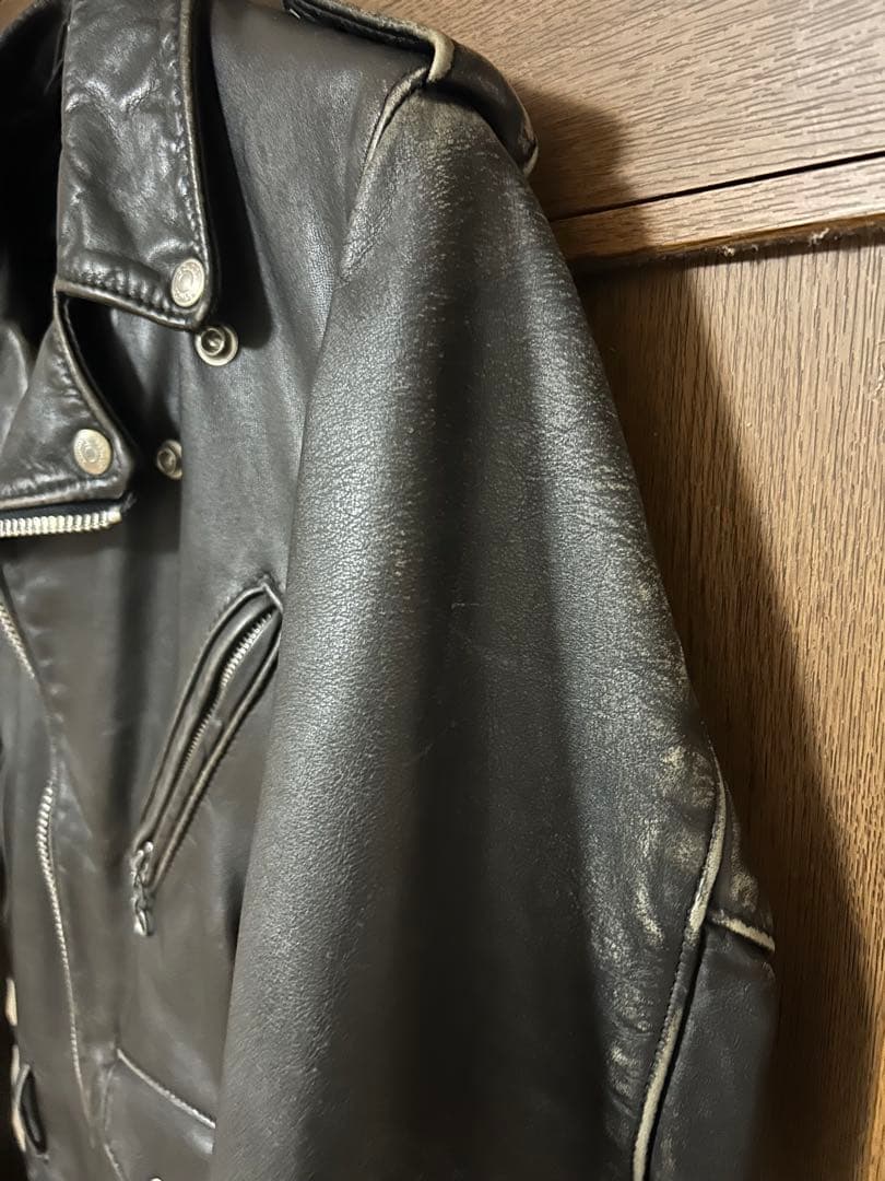 【エル】schott ダブルライダース 118 バイクタグ後期 80s