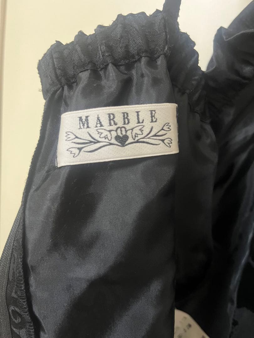 MARBLE 編み上げビスチェ　チョーカーつき　マーブル