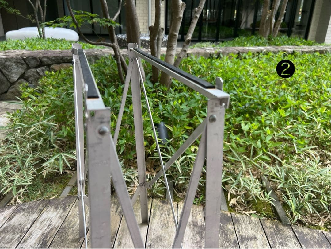 【廃盤品／中古】折りたたみ式アルミ製ハイスタンド２本価格❶❷セット販売