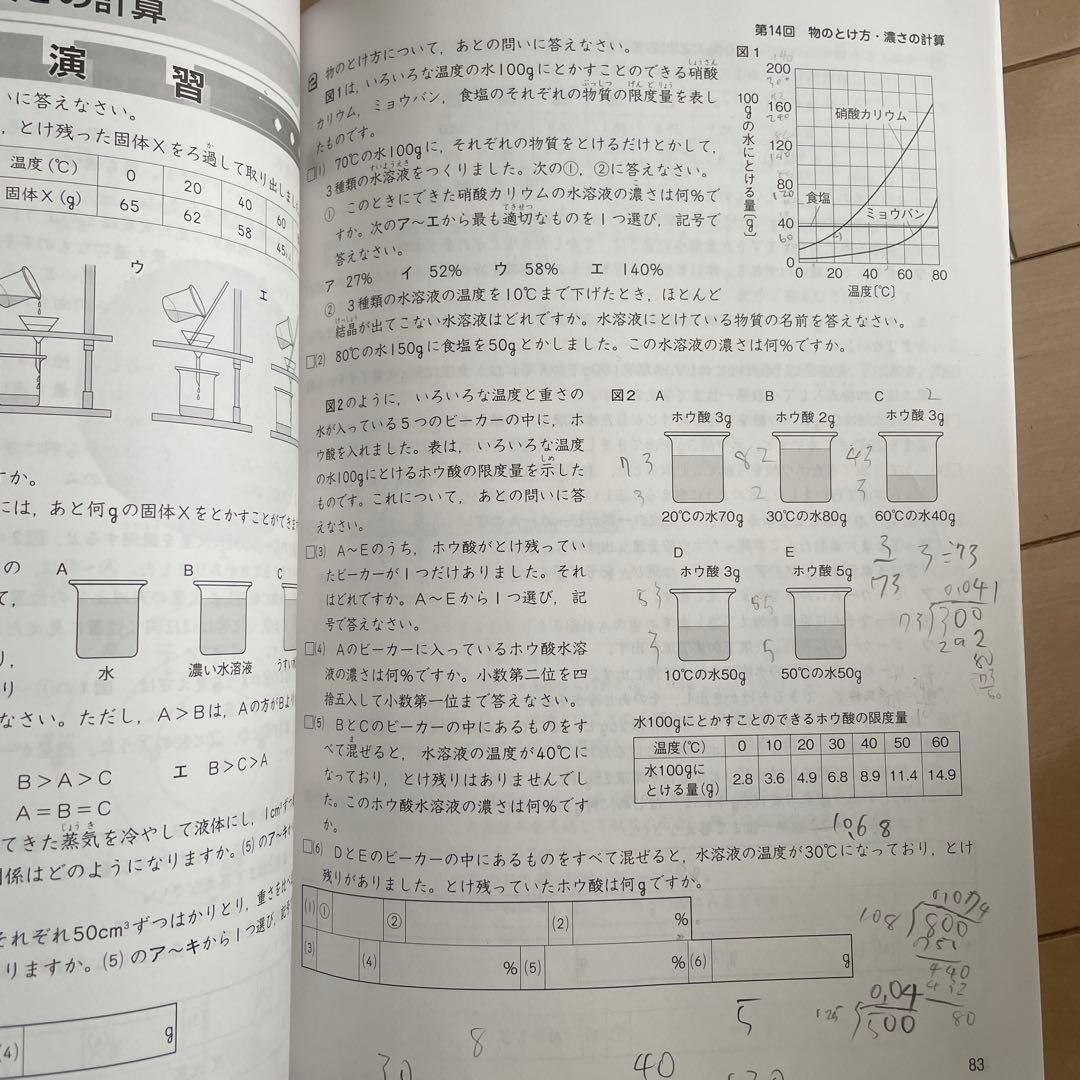 中学受験 新演習 小5 テキスト上下19冊まとめ売り