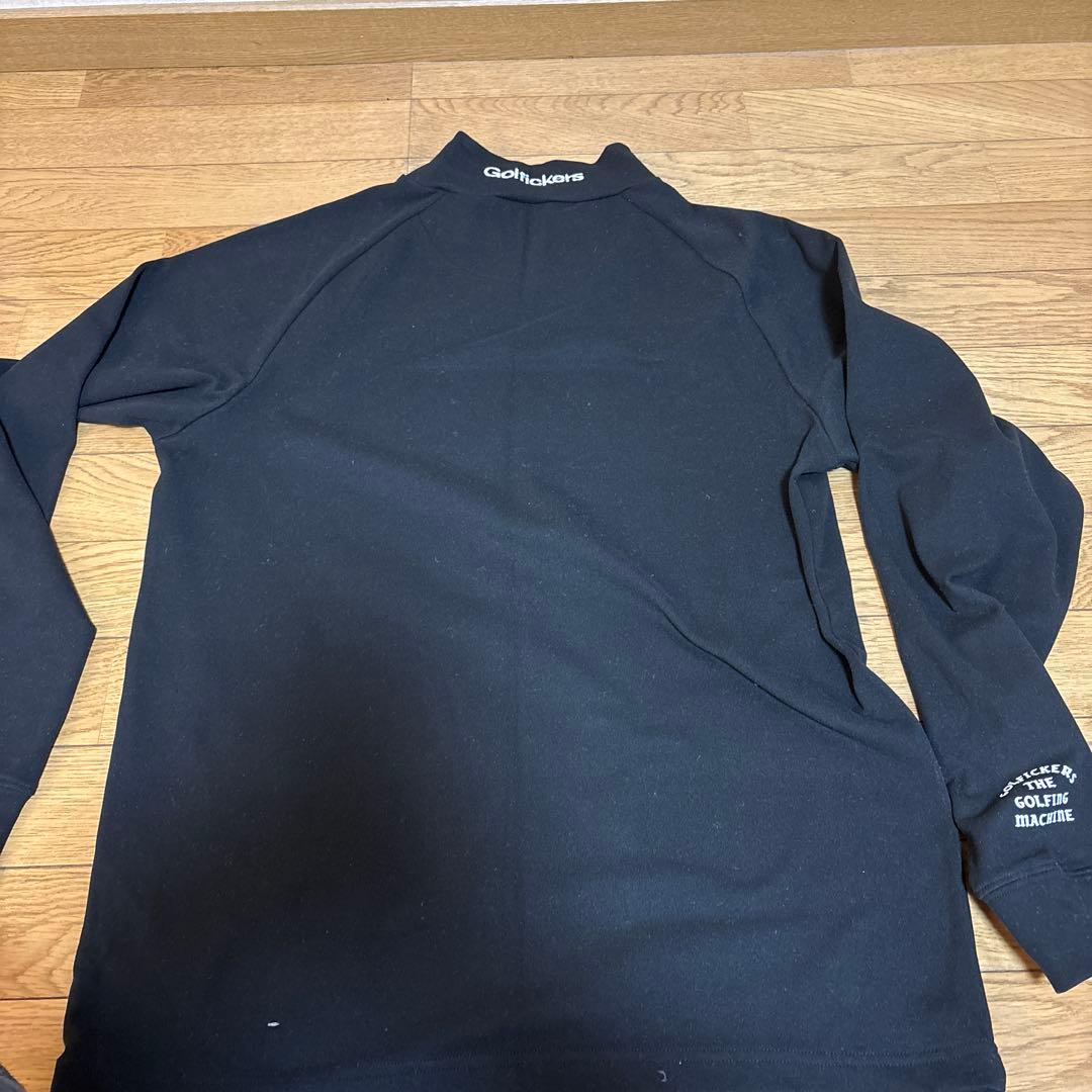 Golfickers 黒 長袖シャツ モックネック