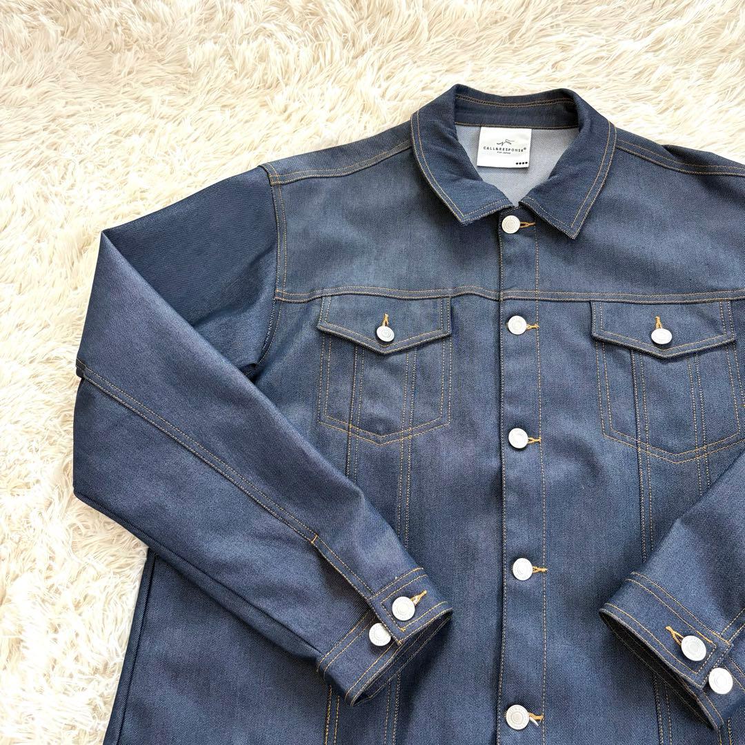 【新品未使用】反応染デニムジャケット　インディゴ　コールアンドレスポンス
